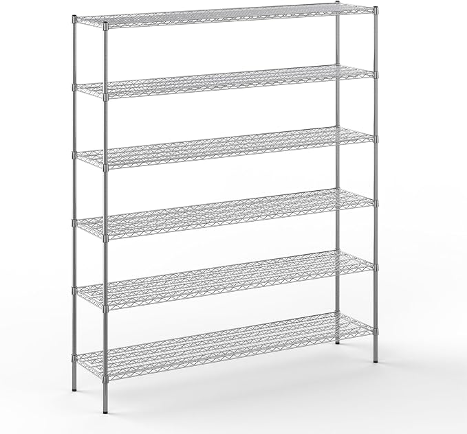 18" Deep x 72" Wide x 86" Height Wire Shelving Kit | 6-Tier | NSF Commercial by Regal+Altair