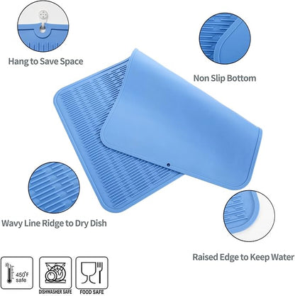 Silicone Dish Drying Mat for Multiple Usage, Easy clean, Eco-friendly, - Image 3