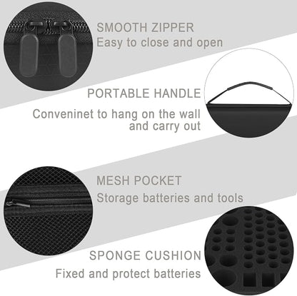 Battery Organizer Storage Case for AA AAA C D 9V, for 7 Batteries Variety Pack - Image 6