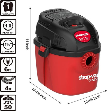 Shop-Vac 2021000 1 Gallon 1 Peak Wet/Dry Vac, Portable Compact Micro Vacuum - Image 5