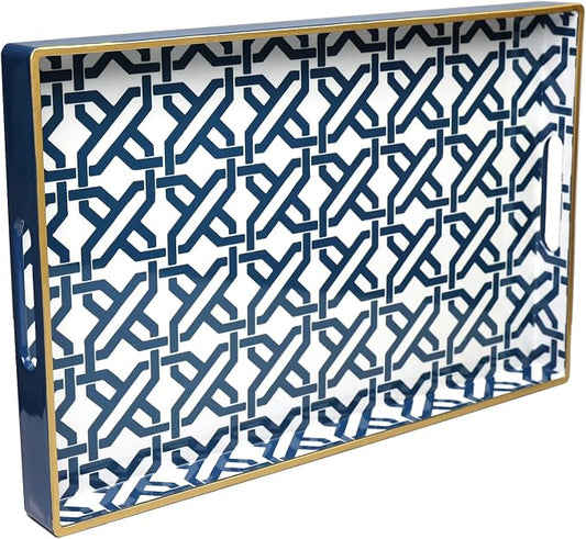 Spsyrine White Serving Tray, Plastic Marbling Tray by Spsyrine
