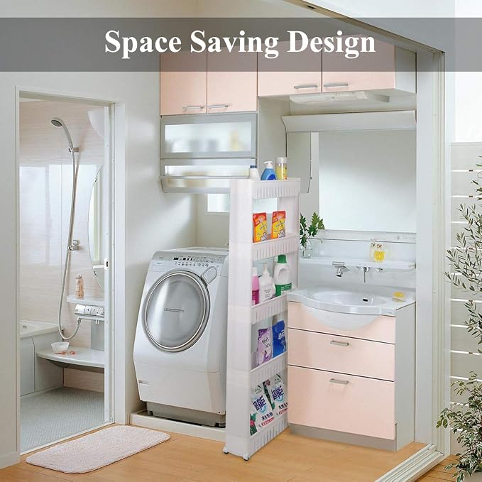 Laundry Room Organizer, Mobile Shelving Unit Organizer - Image 5