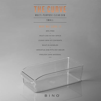 BINO | Plastic Storage Bins, Small | THE CURVE COLLECTION | Multi-Use Organizer - Image 2