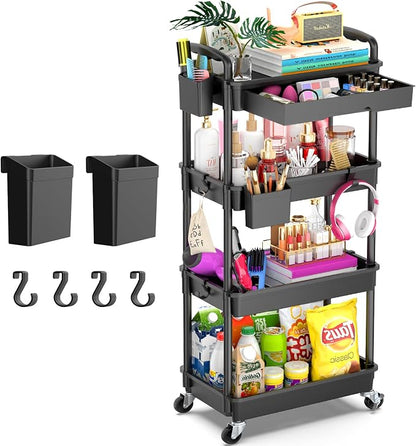 Goovilla 4 Tier Rolling Utility Cart Organizer by Goovilla