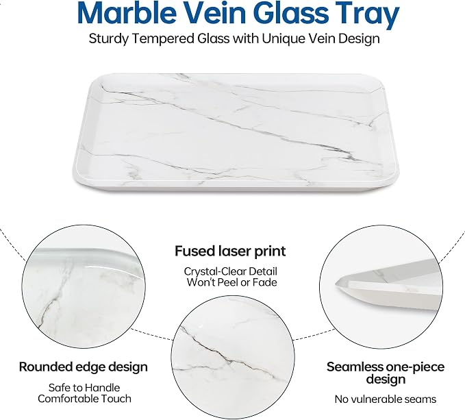 Vanity Decorative Tray, Bathroom & Countertop Organizer - Image 4