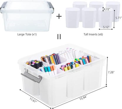 Citylife 17 QT Plastic Storage Bins Clear Storage Box - Image 2
