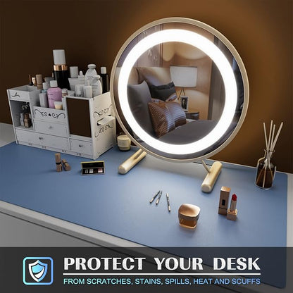 K KNODEL Small Office Leather Desk Mat, Mouse and Keyboard Pad, Computer and - Image 6