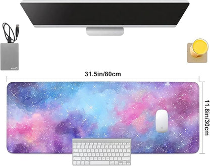 Galaxy Mouse Pad Large, Extended Gaming Desk Mat – 31.5 x 11.8 in – Watercolor - Image 8
