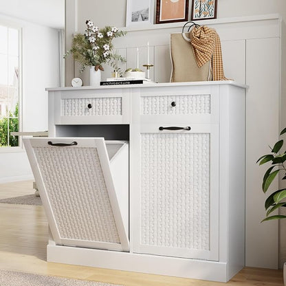 Double Tilt Out Laundry Hamper Cabinet, 10 Gallon Laundry Cabinet by Unknown
