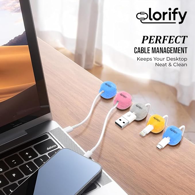 Spring Cable Clips 8-Pack Adhesive Cord Holders - Image 7