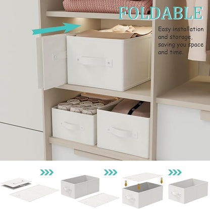 Foldable Closet Organizer, 3 Pack Cube Storage Bin, Clothes Basket - Image 6