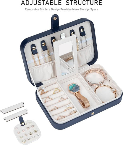 Travel Jewelry Case, Jewelry Box Small PU Leather Portable, Jewelry Travel Case - Image 4