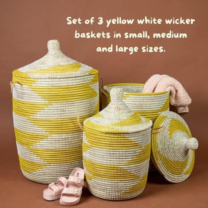 Tall Large Decorative Wicker Storage Basket - Image 7