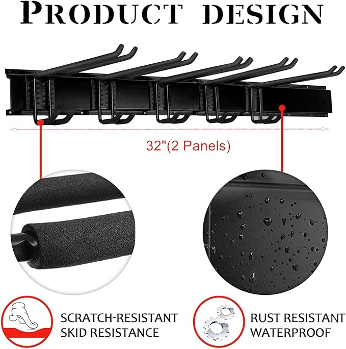 WALMANN Garage Storage Organization System Ski Wall Rack Up to 10 Pairs of Skis - Image 2