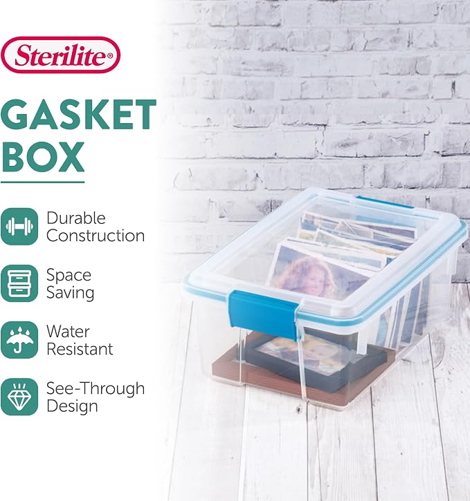 Sterilite 24-Pack Gasket Box, Weather-Resistant Storage Bins - Image 2