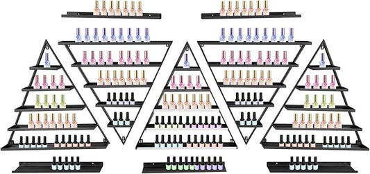 10PCS Black Triangular Nail Polish Racks, 5 Tiers Wall-Mounted Cosmetic Display by Unknown
