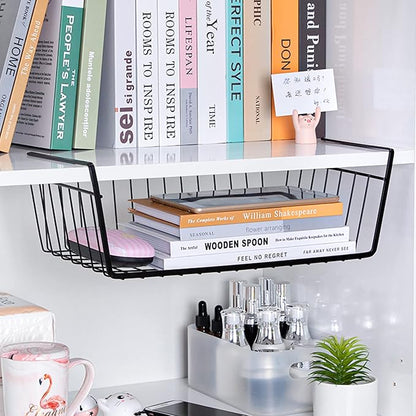 Undershelf Storage Basket Under Shelf Wire Basket Household Metal Under Shelf - Image 3