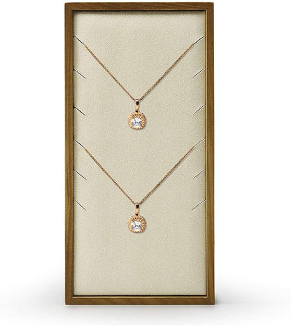 Oirlv Solid Wood Necklace Display Tray Jewelry Showcase Organizer by Oirlv