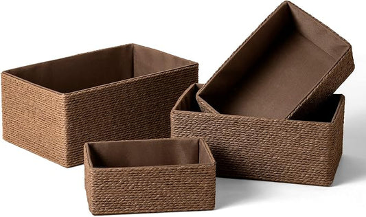 Paper Rope Woven Storage Basket Set of 4 by LaJol%C3%ADeMuse