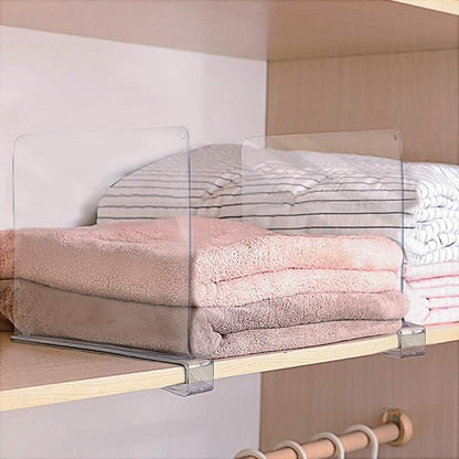 Sorbus 4 Acrylic Shelf Dividers - Image 3