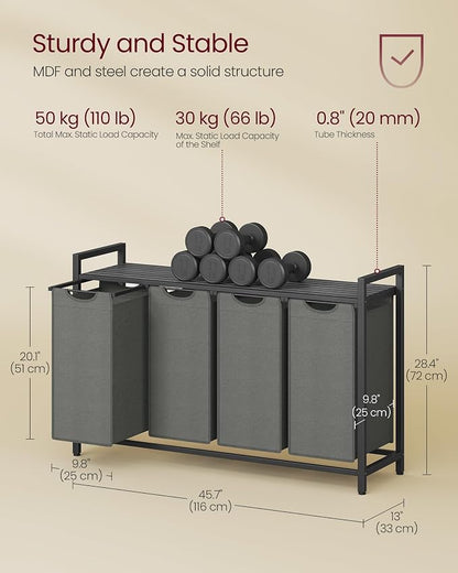 VASAGLE Laundry Hamper, Laundry Basket, Laundry Sorter - Image 5