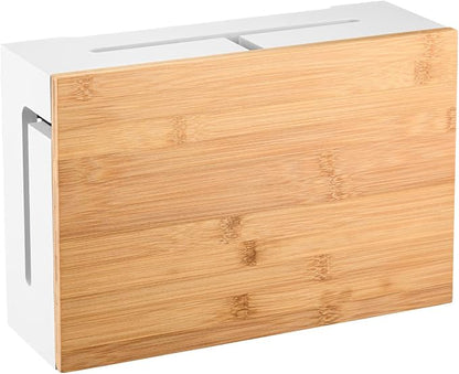 Bamboo Cable Management Box by Kos+Design