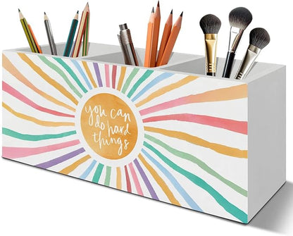 Boho Colorful Sunshine Pen Pencil Holder Organizer by Unknown
