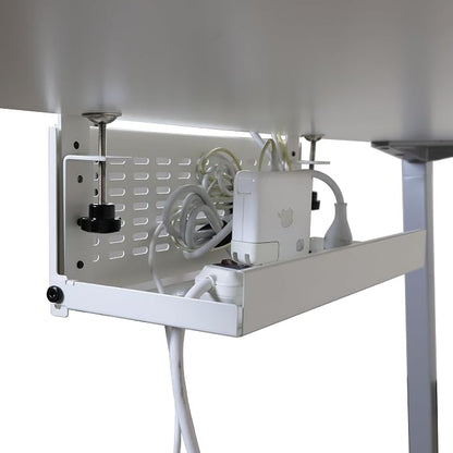 AEONS Universal Under Desk Cable Management Tray-Clamp Mount Hinged Swing - Image 6