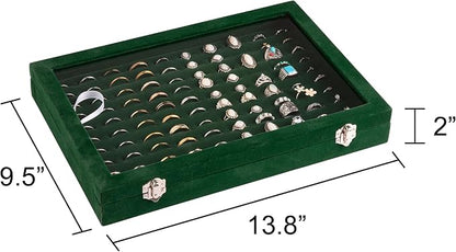Frebeauty Ring Organizer Tray 100 Slots Ring Holder - Image 2