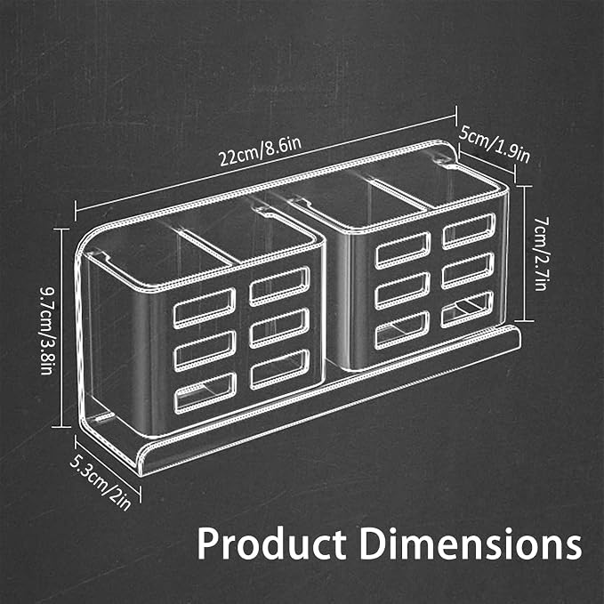 Aluminum Toothbrush Holder Self-Adhesive Hanging Bracket Shower Toothbrush - Image 2