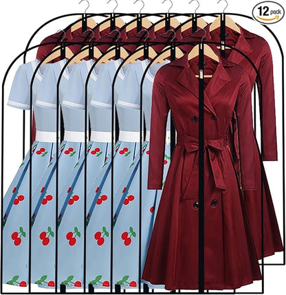 Garment Bags for Hanging Clothes 24'' x 48'' Coat Covers for Closet Foldable by UOUEHRA
