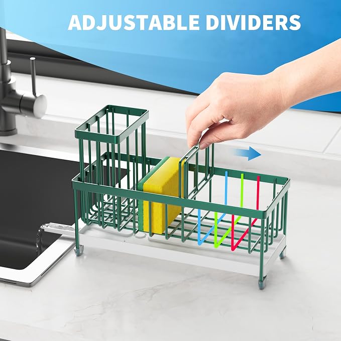 Cisily Sponge Holder for Kitchen Sink, Sink Caddy Organizer - Image 5