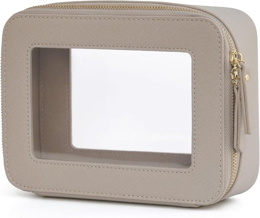 Popvibe Clear Makeup Bag Travel Cosmetic Case Transparent Toiletry Bag by POPVIBE