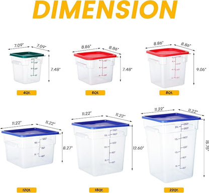 4 Pack Food Storage Containers, 6 Quart - Image 7