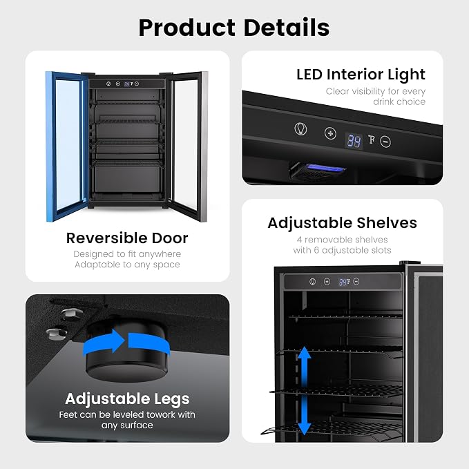 145 Can Beverage Refrigerator Cooler - Image 6