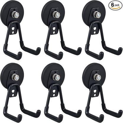 ULIBERMAGNET Heavy Duty Magnetic Garage Hook, 6 Pack Strong Large Magnet Hooks by ULIBERMAGNET