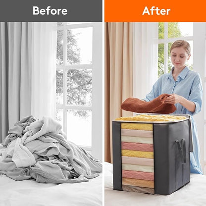Lifewit 120L Extra Large Blanket Storage Bags, Foldable Comforter Storage - Image 7