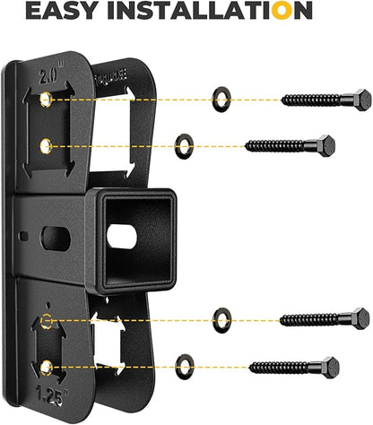 BougeRV Hitch Wall Mount, Max Hold Up to 300LBS, Bike Rack & Cargo Rack Storage - Image 2
