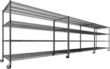 PrimeZone 60" W x 24" D x 76" H Heavy Duty Wire Storage Shelves by PrimeZone
