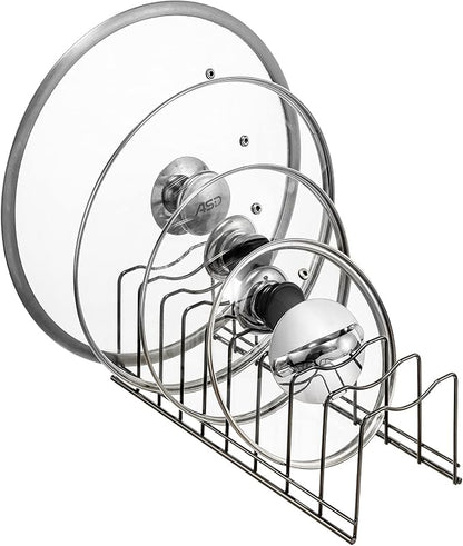 Pot Lid Organizer, Stainless Steel Pot Lid Storage Rack Holder, Cutting Board - Image 2