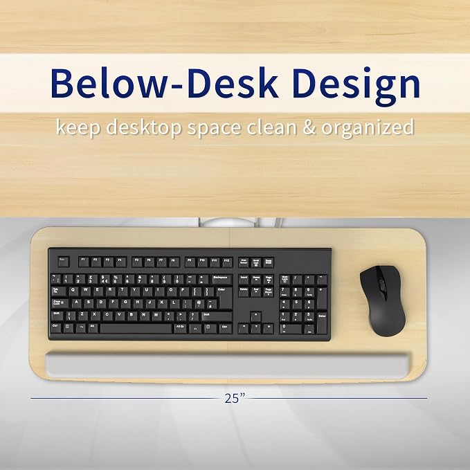 VIVO Adjustable Computer Keyboard and Mouse Platform Tray Ergonomic Under Table - Image 7