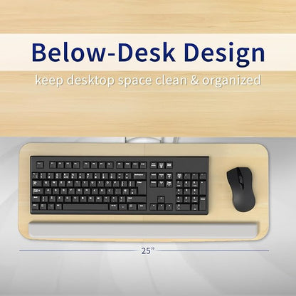 VIVO Adjustable Computer Keyboard and Mouse Platform Tray Ergonomic Under Table - Image 7