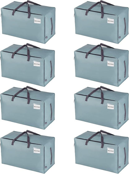 VENO 8 Pack Moving Bags and Large Christmas Decoration Storage Bins by Veno