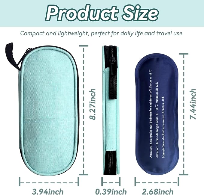 Insulin Cooler Travel Case, Medication Diabetic Cool Organizer Bag - Image 2