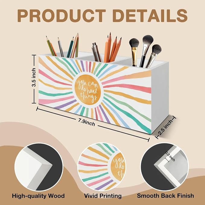 Boho Colorful Sunshine Pen Pencil Holder Organizer - Image 7