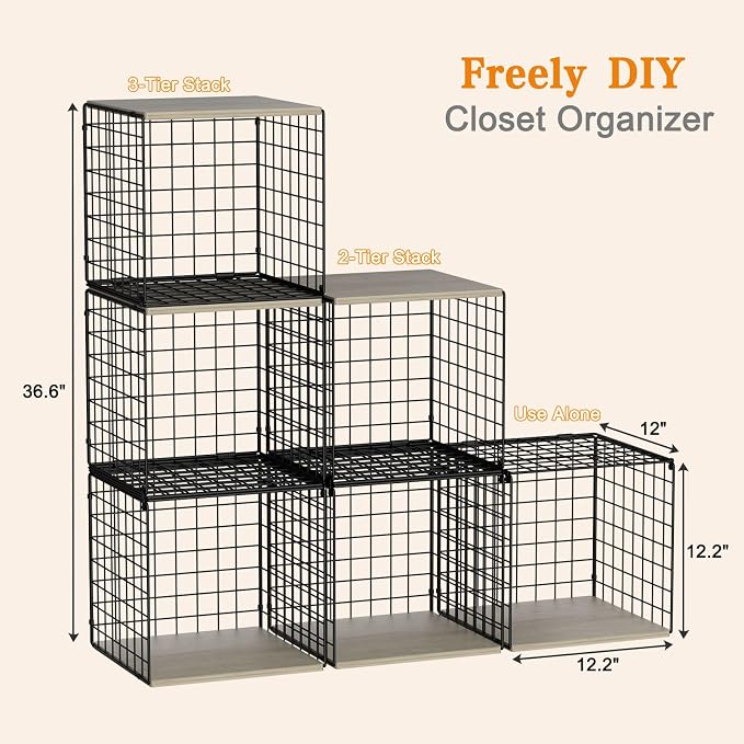 3PCS Stackable Closet Organizers and Storage, Shelves - Image 6