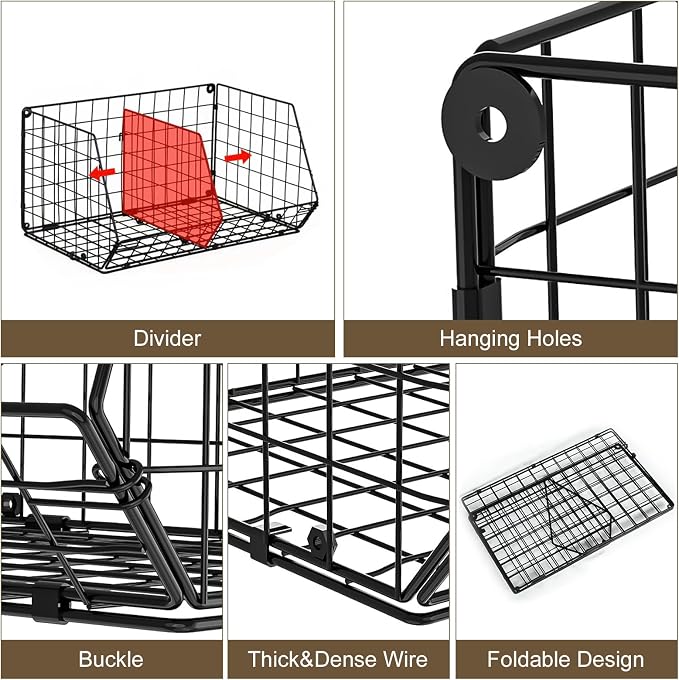 6 Tier Extra Large Hanging Storage Organizer, Hanging Closet Shelves - Image 4