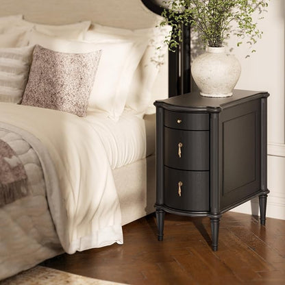 STO'SENSE Nightstand w/Charging Station & 3 Drawers, Pre-Assembled, Vintage - Image 7