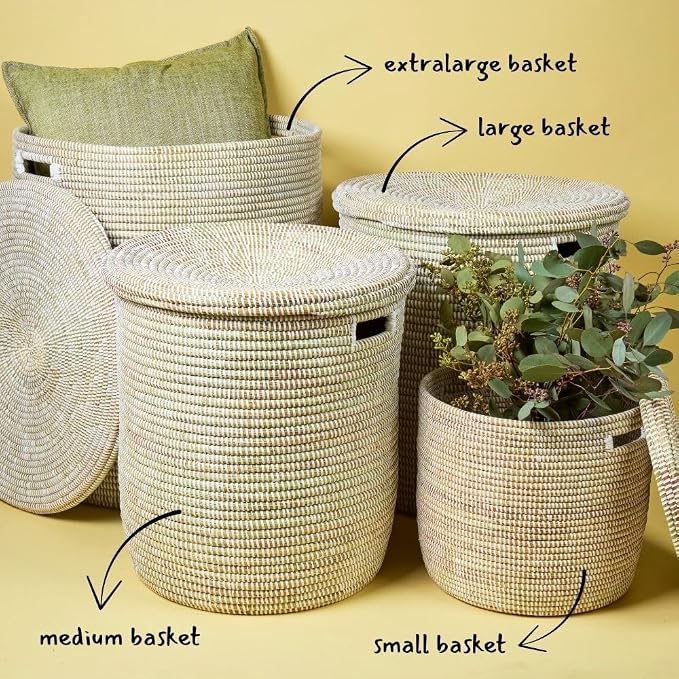 Small White Storage Basket - Image 6