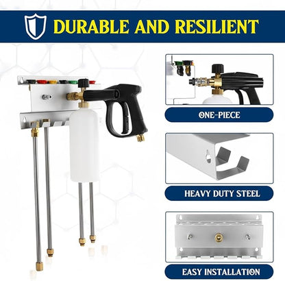 Pressure Washer Gun Holder, Wall Mount Foam Cannon Holder, Car Wash Accessories - Image 6